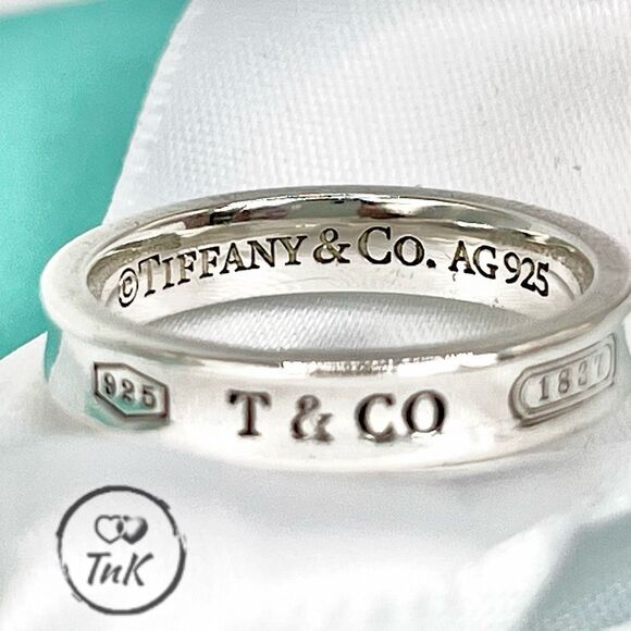 Tiffany & Co 1837 Ring - Narrow - Sz 6.75 - 925 Silver - Picture 6 of 16